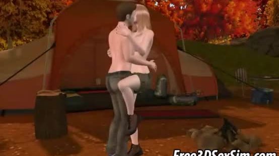 Foxy 3D cartoon blonde getting fucked in the woods